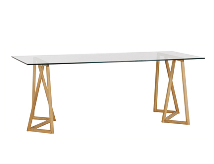 table habitat verre bois