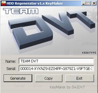 Serial key for hdd regenerator 2011