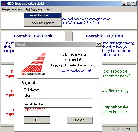 Hdd regenerator serial number